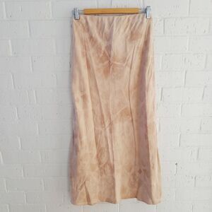 CLOTH & STONE Tonal Acid Wash Biased Aline Cut Boho Coastal Resort Skirt sz: L